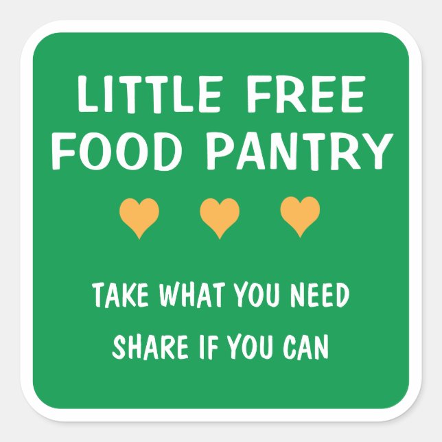 Sticker Carré Little Free Food Pantry  (Devant)