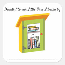 Little Free Library Book Donation Plaques de livre