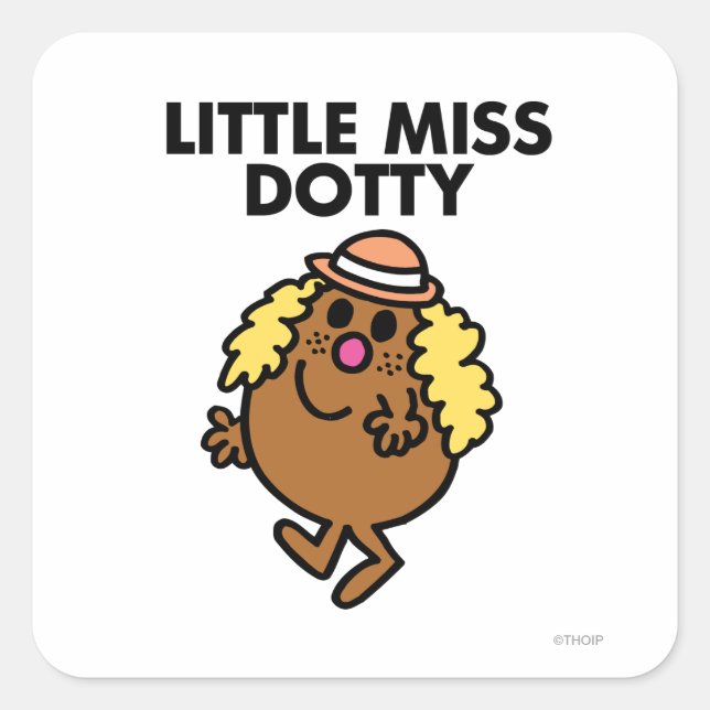 Sticker Carré Little Miss Dotty Wave (Devant)
