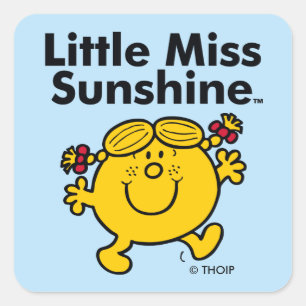 Sticker Carré Little Miss   Little Miss Sunshine est un rayon de