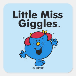 Sticker Carré Little Miss   Petite Miss Giggles Aime Rire