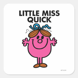 Sticker Carré Little Miss Quick   Lettres noires