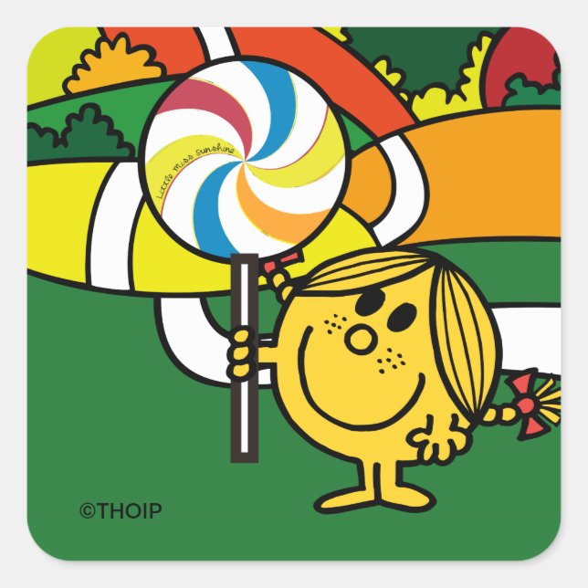 Sticker Carré Little Miss Sunshine | Hills & Lollypop (Devant)