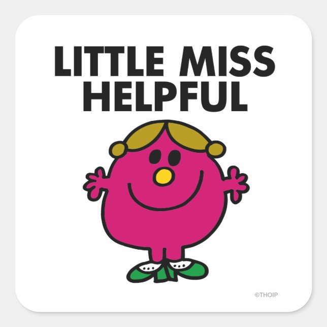 Sticker Carré Little Miss Utile Classique (Devant)