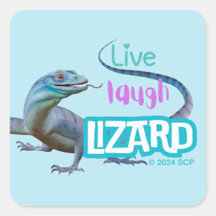 Sticker Carré Live Laugh Lizard