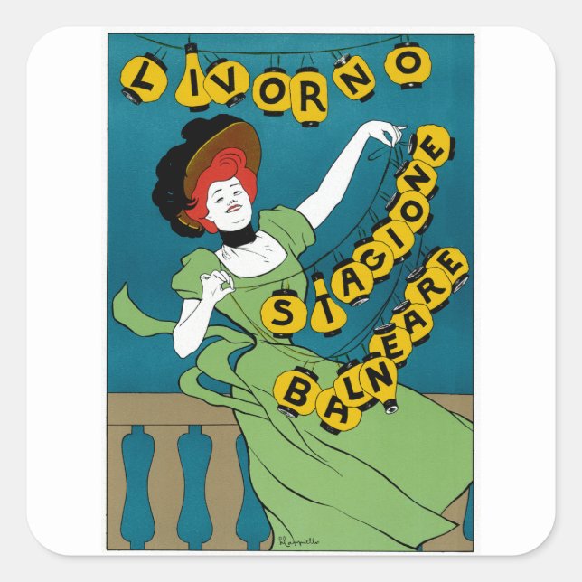 Sticker Carré Livorno ~ Stagione Balneare (Devant)