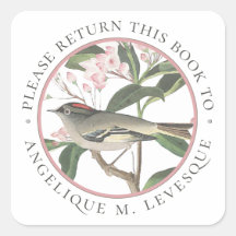 Livre de fleurs d'oiseaux Plaque personnalisée Per