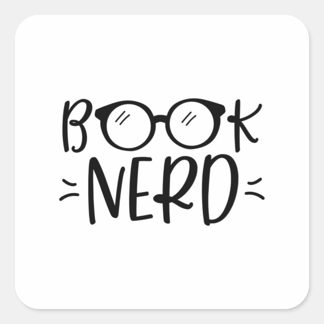 Sticker Carré Livre Nerd - Amateurs de livres (Devant)