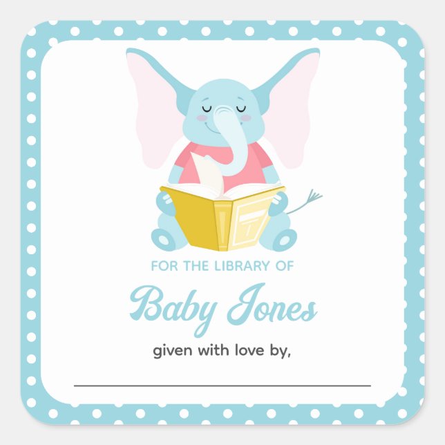 Sticker Carré Livres de la première bibliothèque pour bébés Stic (Devant)