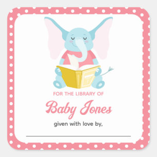 Sticker Carré Livres de la première bibliothèque pour bébés Stic
