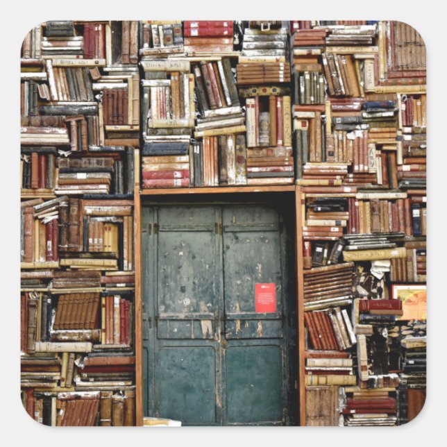 Sticker Carré Livres et livres (Devant)