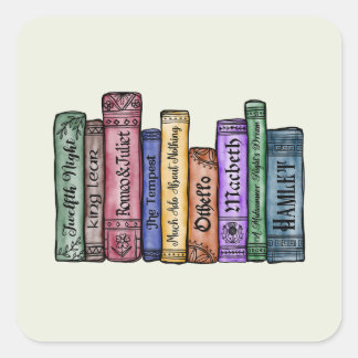 Sticker Carré Livres Shakespeare No.1