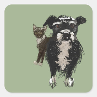 Sticker Carré Lizzie & Kitty