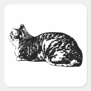Sticker Carré Loaf Life, Édition Tabby