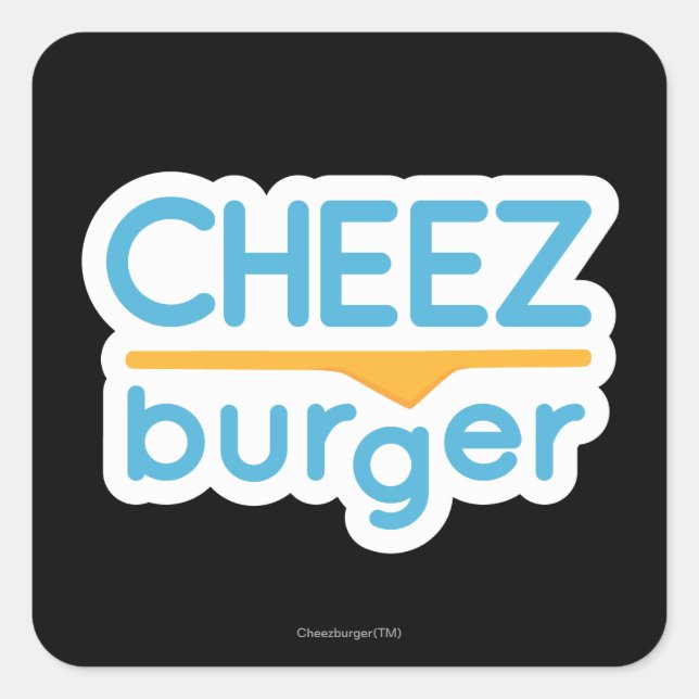 Sticker Carré Logo Cheezburger (couleur) (Devant)