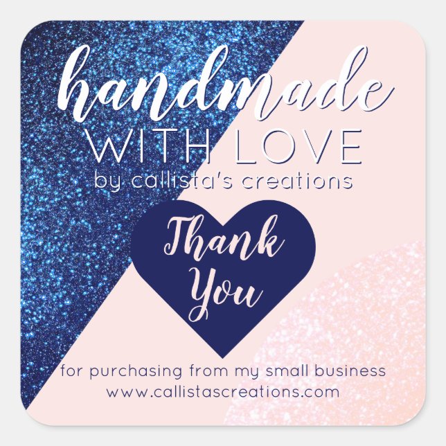Sticker Carré Logo de Customer Thank You (Devant)
