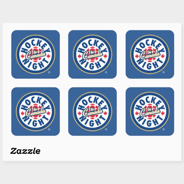 Sticker Carré  Logo de Hockey Night in Canada (Feuille)