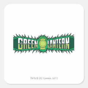 Sticker Carré Logo de lanterne verte - Flammes vertes