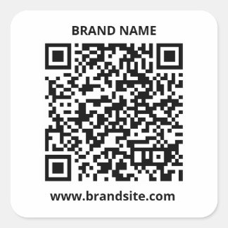 Sticker Carré Logo de l'entreprise minimaliste simple code QR