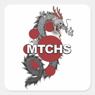 Sticker Carré Logo de MTCHS Dragon