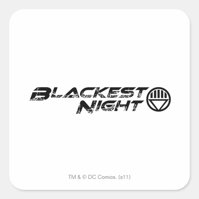 Sticker Carré Logo de nuit le plus noir (Devant)