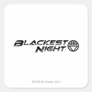 Sticker Carré Logo de nuit le plus noir