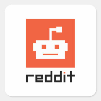 Sticker Carré Logo de Reddit Art