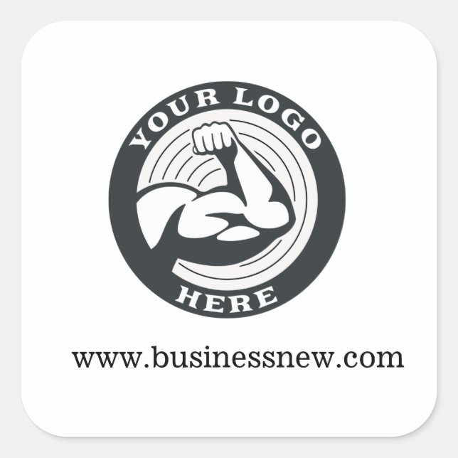 Sticker Carré Logo d'entreprise et de marque do-it-yourself (Devant)
