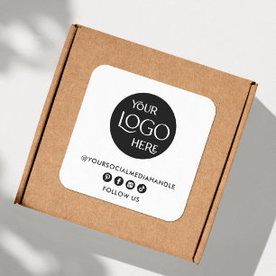 Sticker Carré Logo d'entreprise Médias sociaux Créez votre propr