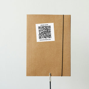 Sticker Carré Logo d'entreprise minimaliste simple code QR