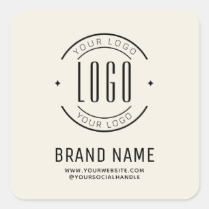Sticker Carré Logo d'entreprise personnalisée moderne marque com