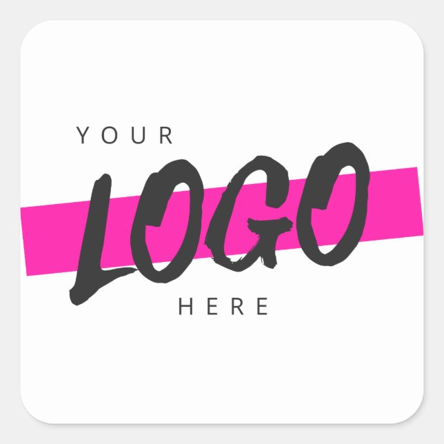 Sticker Carré Logo d'entreprise sur mesure Entreprise Promotion  (Devant)