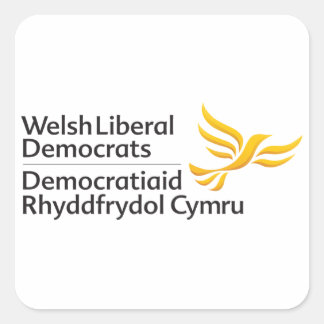 Sticker Carré Logo des libéraux-démocrates gallois - Cymru