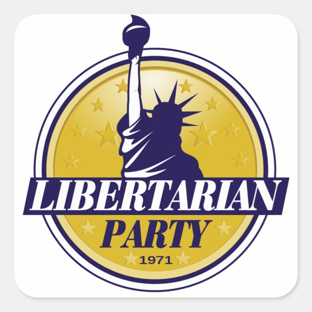 Sticker Carré Logo du Parti Libertarien (Devant)