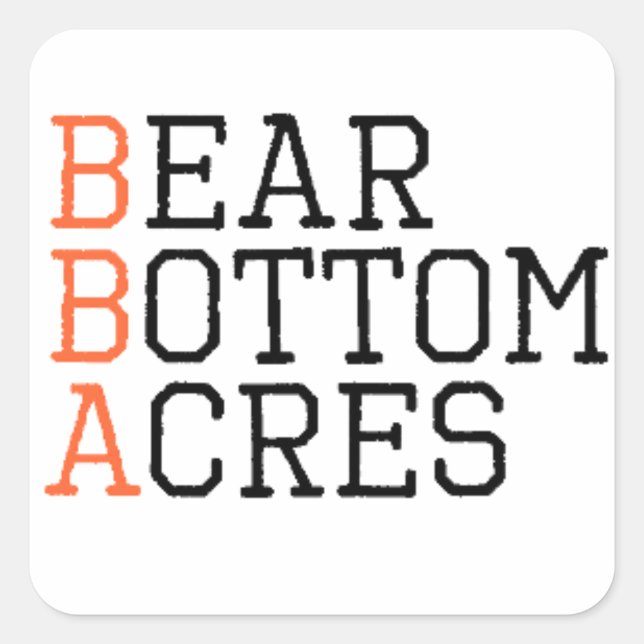 Sticker Carré Logo empilé (Devant)