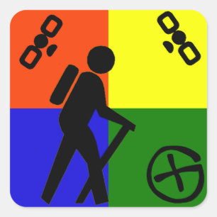 Sticker Carré Logo Geocache