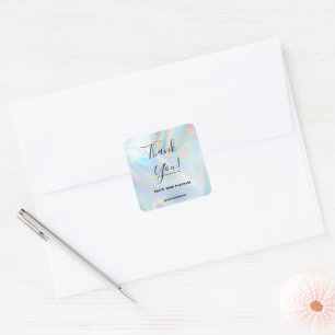 Sticker Carré Logo Holographique Personnalisé