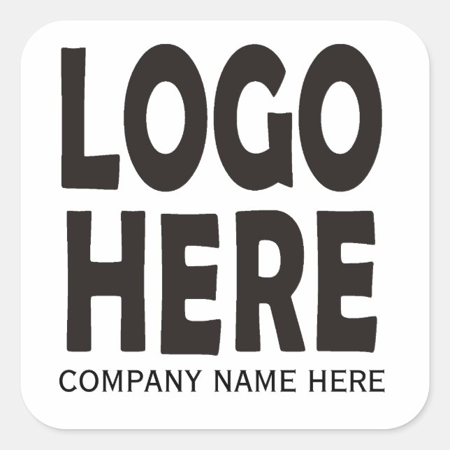 Sticker Carré Logo personnalisé d'entreprise moderne (Devant)