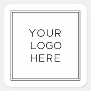 Sticker Carré Logo personnalisé professionnel   Simple et minima