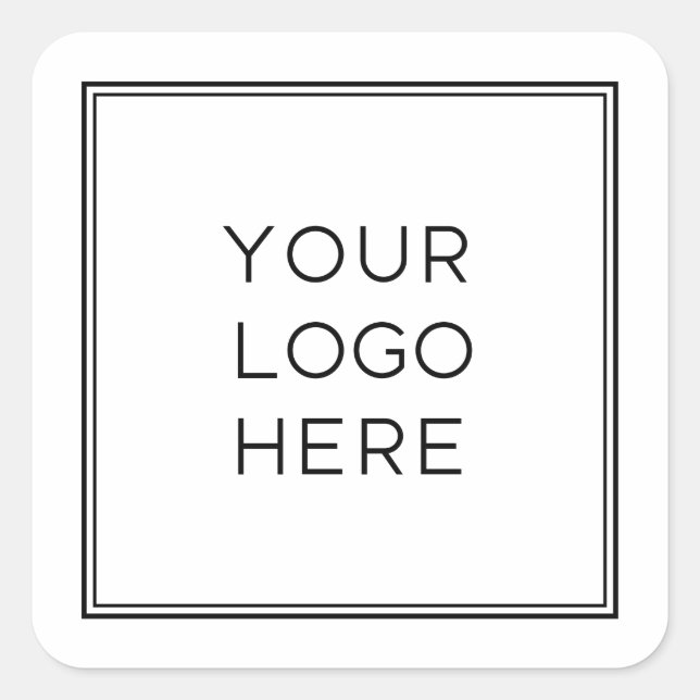 Sticker Carré Logo personnalisé professionnel | Simple et minima (Devant)