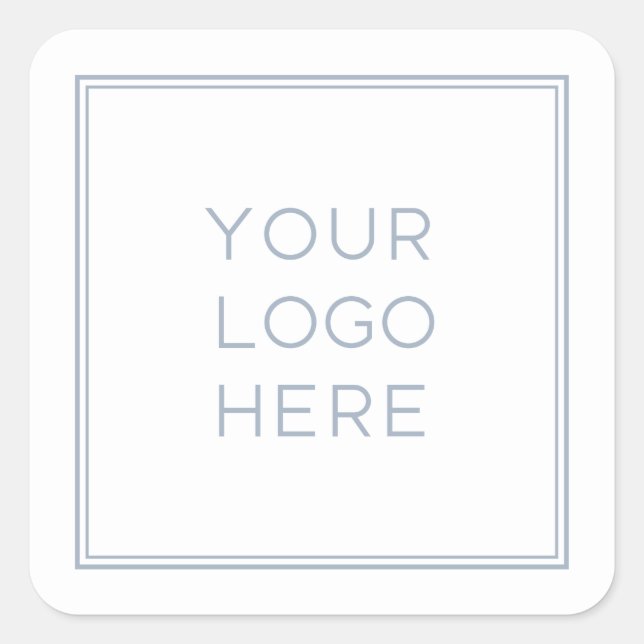 Sticker Carré Logo personnalisé professionnel | Simple et minima (Devant)