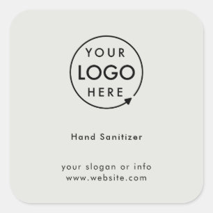 Sticker Carré Logo Sanitizer à main Grey Covid Professional