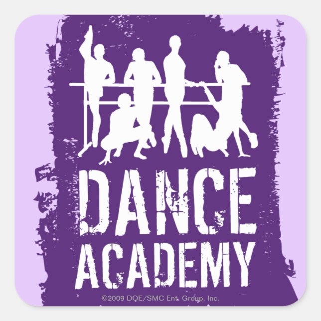 Sticker Carré Logo Silhouettes de l'Académie de danse (Devant)