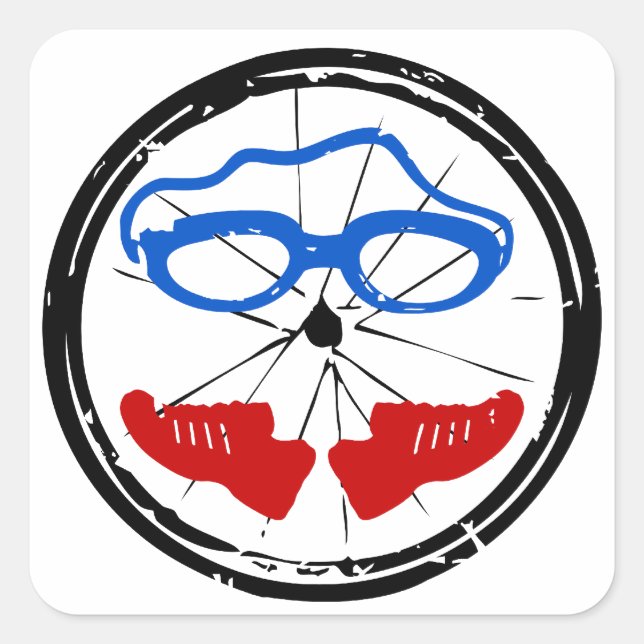 Sticker Carré Logo Triathlon Freak (Devant)