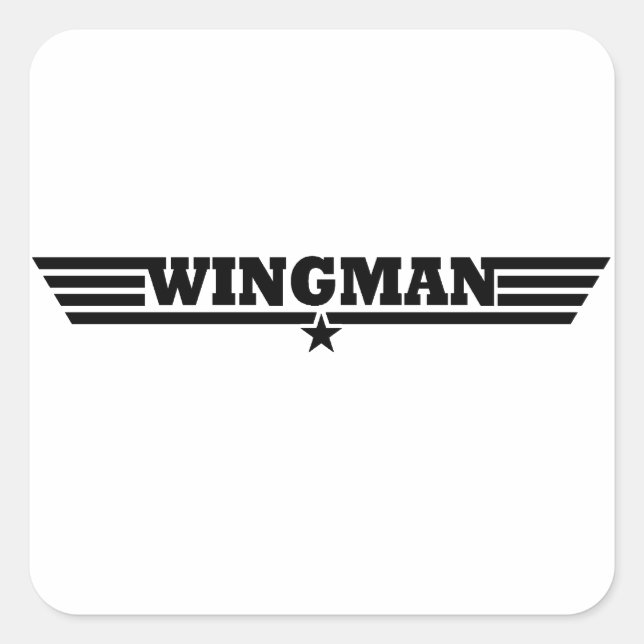 Sticker Carré Logo Wingman Wings (Devant)