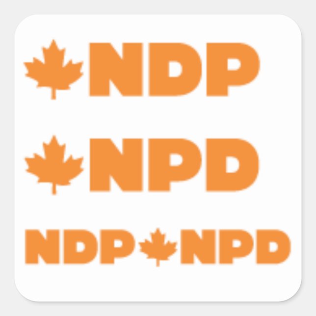 Sticker Carré Logos NPD (Devant)