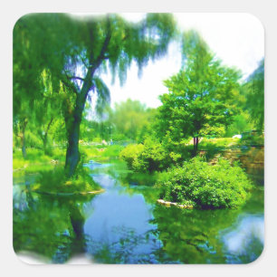 Sticker Carré Loin de la ville