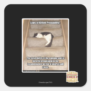 Sticker Carré Lois de Kitteh Probabilité