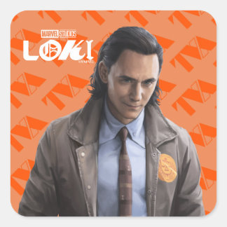 Sticker Carré Loki Character Art