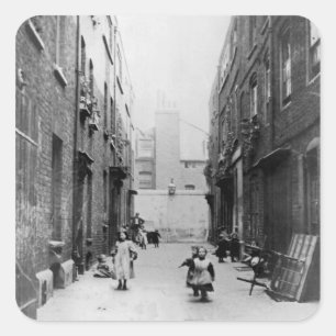 Sticker Carré Londres Slums, 1899